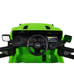 Voiture électrique 2 places 12V Jeep Wrangler Rubicon Vert - Pack Luxe