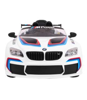 BMW électrique M6 GT3 Blanche - voiture électrique enfant 12V- Pack Luxe