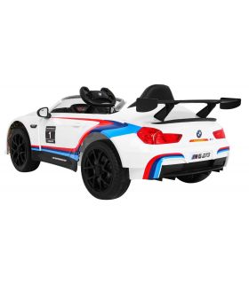 BMW électrique M6 GT3 Blanche - voiture électrique enfant 12V- Pack Luxe