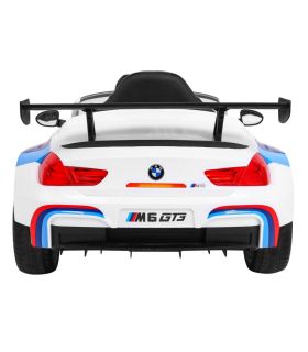 BMW électrique M6 GT3 Blanche - voiture électrique enfant 12V- Pack Luxe