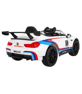 BMW électrique M6 GT3 Blanche - voiture électrique enfant 12V- Pack Luxe
