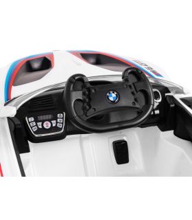 BMW électrique M6 GT3 Blanche - voiture électrique enfant 12V- Pack Luxe