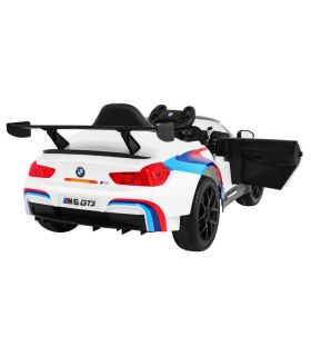 BMW électrique M6 GT3 Blanche - voiture électrique enfant 12V- Pack Luxe