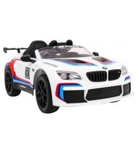BMW électrique M6 GT3 Blanche - voiture électrique enfant 12V- Pack Luxe