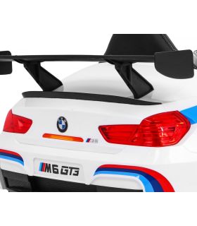 BMW électrique M6 GT3 Blanche - voiture électrique enfant 12V- Pack Luxe