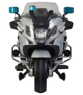 Moto électrique enfant 12V BMW Police Grise - Pack Evo