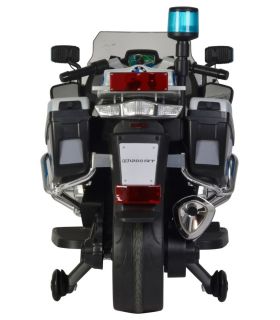 Moto électrique enfant 12V BMW Police Grise - Pack Evo