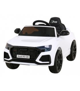 Voiture électrique 12v SUV AudiRS Q8 Blanche - Pack Luxe