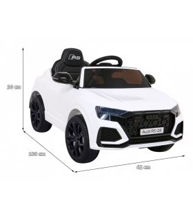 Voiture électrique 12v SUV AudiRS Q8 Blanche - Pack Luxe