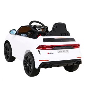 Voiture électrique 12v SUV AudiRS Q8 Blanche - Pack Luxe