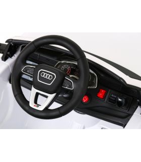 Voiture électrique 12v SUV AudiRS Q8 Blanche - Pack Luxe