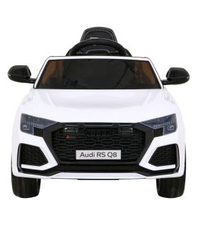 Voiture électrique 12v SUV AudiRS Q8 Blanche - Pack Luxe