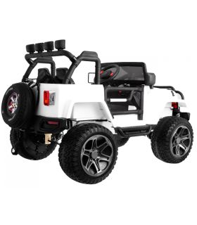 Jeep All Road Blanc - Pack Luxe - Voiture électrique enfant 2 places 24V