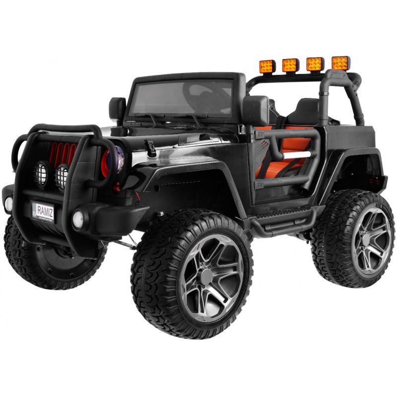 24 volts Jeep luxeRsx 600 watt voiture enfant 4 places electrique noir