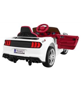 Voiture électrique 12V Style Mustang Sport GT Blanche - Pack Luxe
