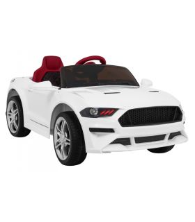 Voiture électrique 12V Style Mustang Sport GT Blanche - Pack Luxe