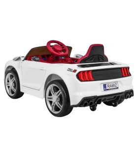 Voiture électrique 12V Style Mustang Sport GT Blanche - Pack Luxe