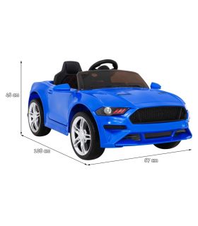 Voiture électrique 12V Style Mustang Sport GT Bleue - Pack Luxe