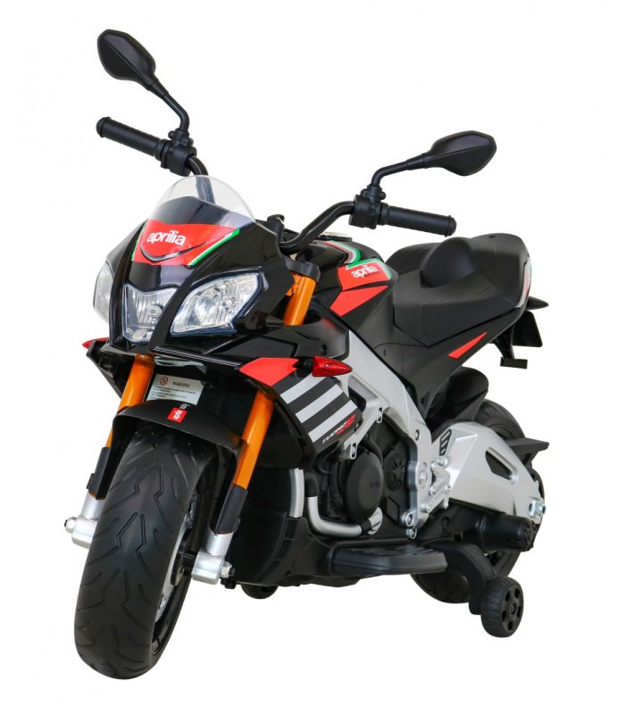 Moto électrique 12V Aprilia V4 Noire - Pack Luxe