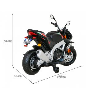 Moto électrique 12V Aprilia V4 Noire - Pack Luxe