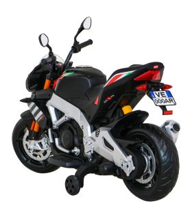 Moto électrique 12V Aprilia V4 Noire - Pack Luxe
