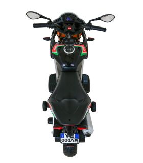 Moto électrique 12V Aprilia V4 Noire - Pack Luxe