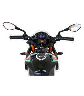 Moto électrique 12V Aprilia V4 Noire - Pack Luxe