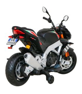 Moto électrique 12V Aprilia V4 Noire - Pack Luxe