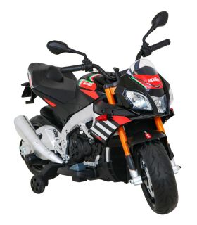 Moto électrique 12V Aprilia V4 Noire - Pack Luxe