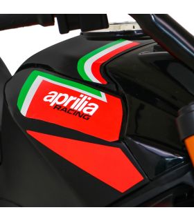 Moto électrique 12V Aprilia V4 Noire - Pack Luxe