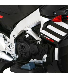 Moto électrique 12V Aprilia V4 Noire - Pack Luxe
