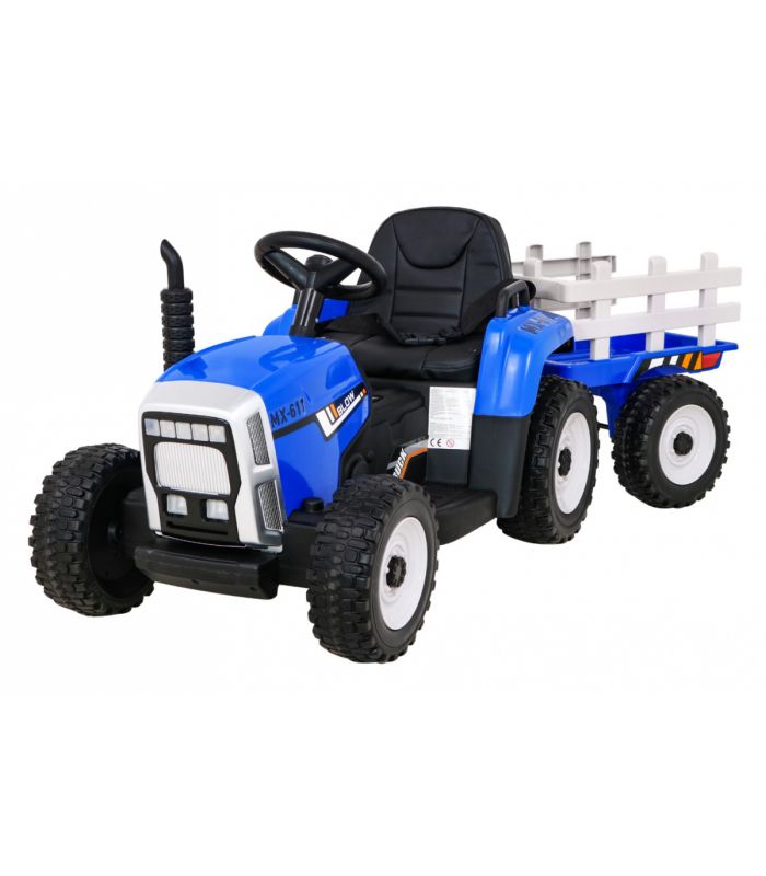 Tracteur avec remorque 12 Volts XMX611 Bleu