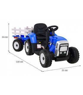 Tracteur avec remorque 12 Volts XMX611 Bleu