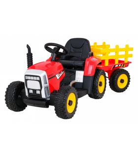 Tracteur avec remorque 12 Volts XMX611 Rouge