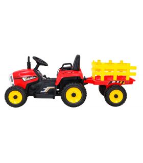 Tracteur avec remorque 12 Volts XMX611 Rouge