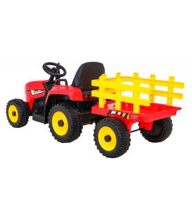 Tracteur avec remorque 12 Volts XMX611 Rouge