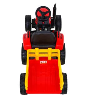 Tracteur avec remorque 12 Volts XMX611 Rouge