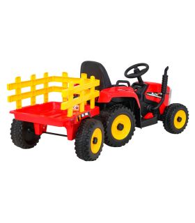 Tracteur avec remorque 12 Volts XMX611 Rouge