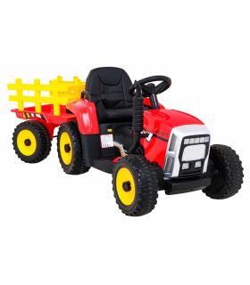 Tracteur avec remorque 12 Volts XMX611 Rouge