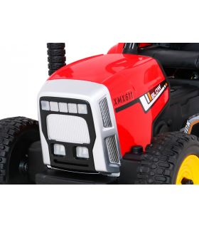 Tracteur avec remorque 12 Volts XMX611 Rouge