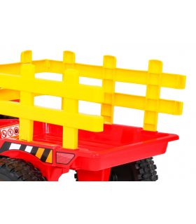 Tracteur avec remorque 12 Volts XMX611 Rouge