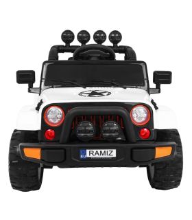Voiture électrique 2 places 12V Jeep Mega Fulltime Blanche - Pack Luxe