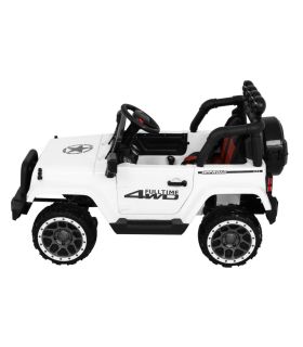 Voiture électrique 2 places 12V Jeep Mega Fulltime Blanche - Pack Luxe