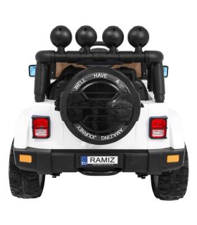 Voiture électrique 2 places 12V Jeep Mega Fulltime Blanche - Pack Luxe