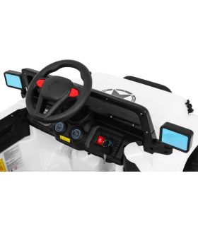 Voiture électrique 2 places 12V Jeep Mega Fulltime Blanche - Pack Luxe