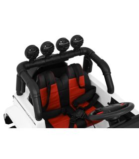 Voiture électrique 2 places 12V Jeep Mega Fulltime Blanche - Pack Luxe