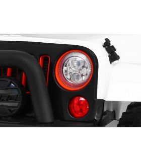 Voiture électrique 2 places 12V Jeep Mega Fulltime Blanche - Pack Luxe