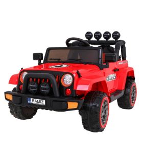 Voiture électrique 2 places 12V Jeep Mega Fulltime Rouge - Pack Luxe