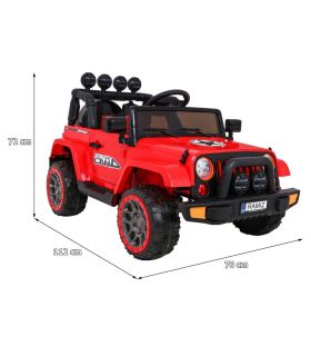 Voiture électrique 2 places 12V Jeep Mega Fulltime Rouge - Pack Luxe