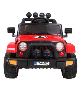 Voiture électrique 2 places 12V Jeep Mega Fulltime Rouge - Pack Luxe